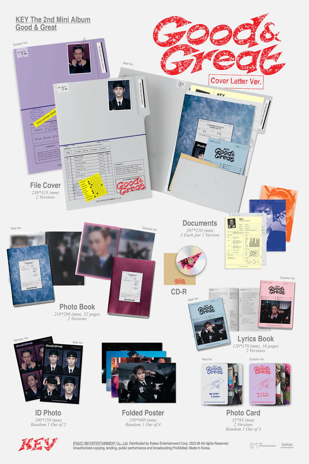 SHINee - KEY - 2nd Mini-Album 'Good & Great' (Cover Letter Version)