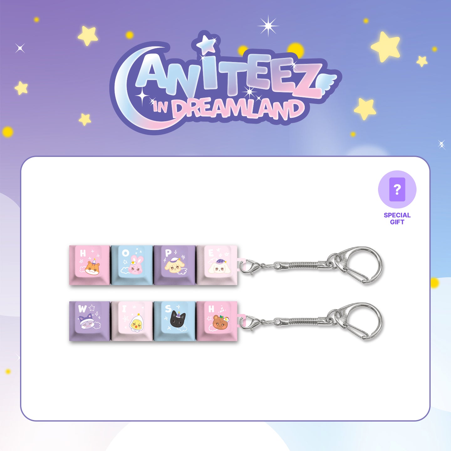 ATEEZ 에이티즈 - 'ANITEEZ IN DREAMLAND' MD - Keycap Keyring