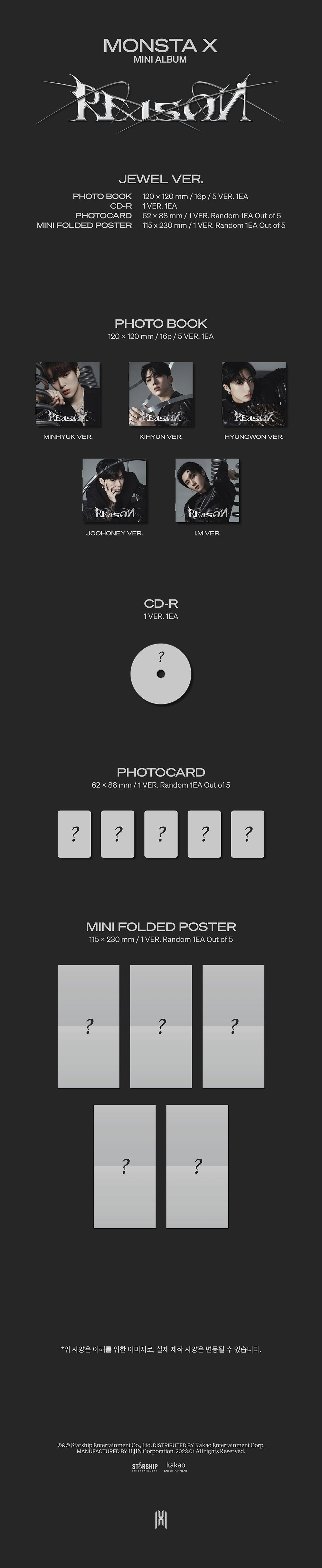 MONSTA X - 12th Mini-Album 'REASON' (Jewel Case)