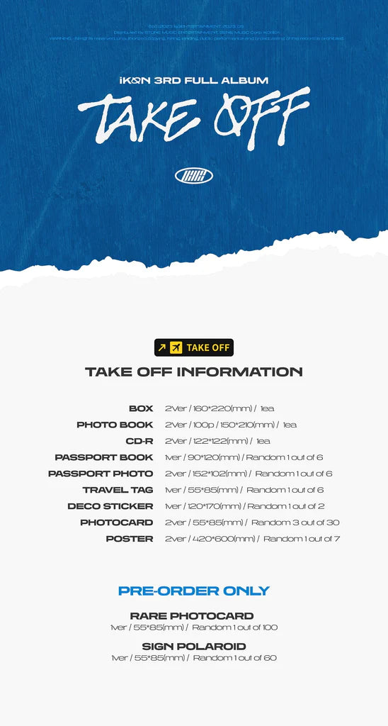 iKON - 3rd Full Album ‘TAKE OFF'