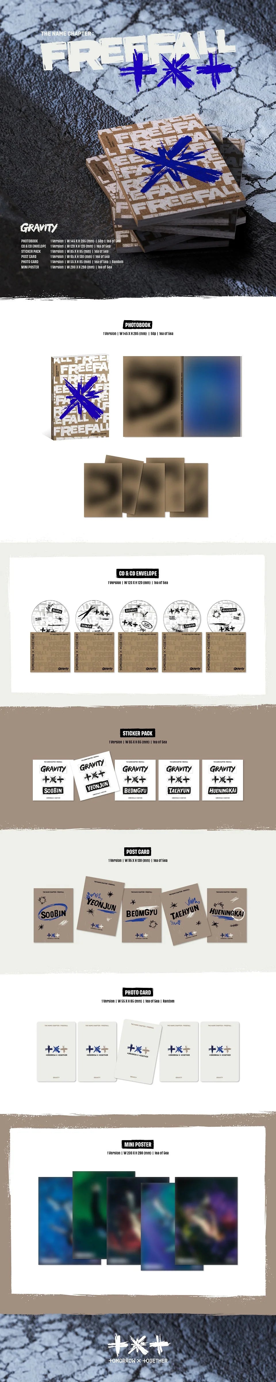 TXT - Mini-Album 'The Name Chapter: FREEFALL' (GRAVITY Version)