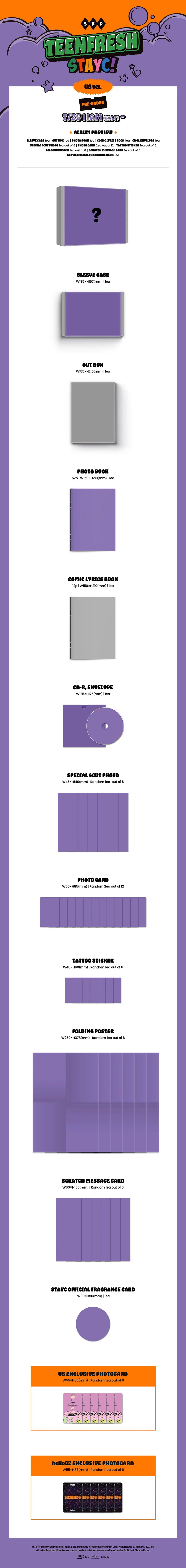 STAYC - 3rd Mini-Album 'TEENFRESH' (US Version) + Pop-up Exclusive Photocard