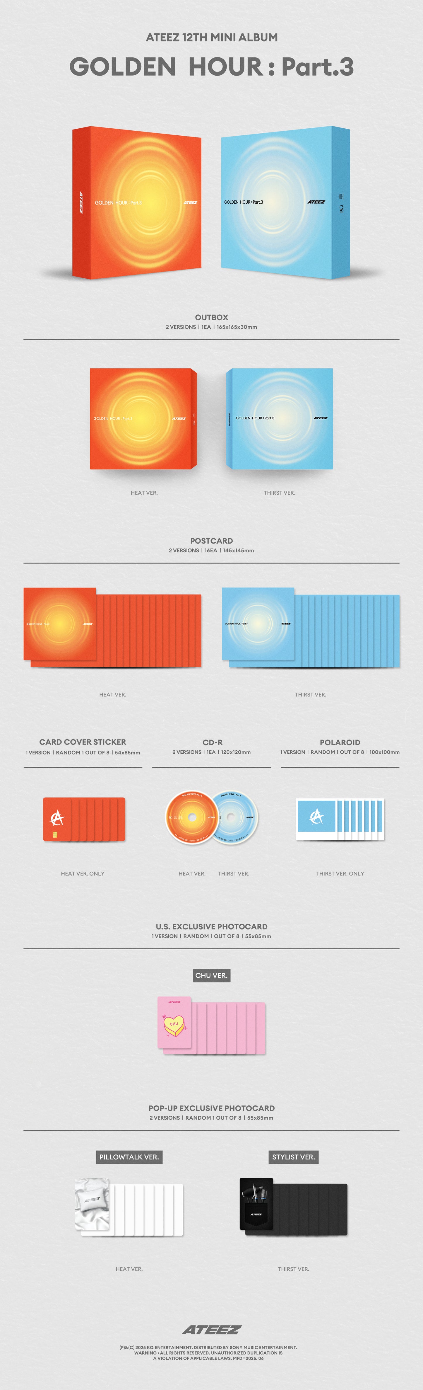 ATEEZ - 'GOLDEN HOUR : Part.3' (POP-UP Exclusive)