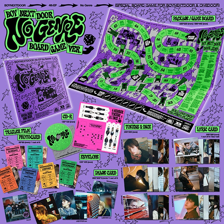 BOYNEXTDOOR - 4TH EP 'No Genre' (Board Game Version) (Random) + Apple Music POB Postcard
