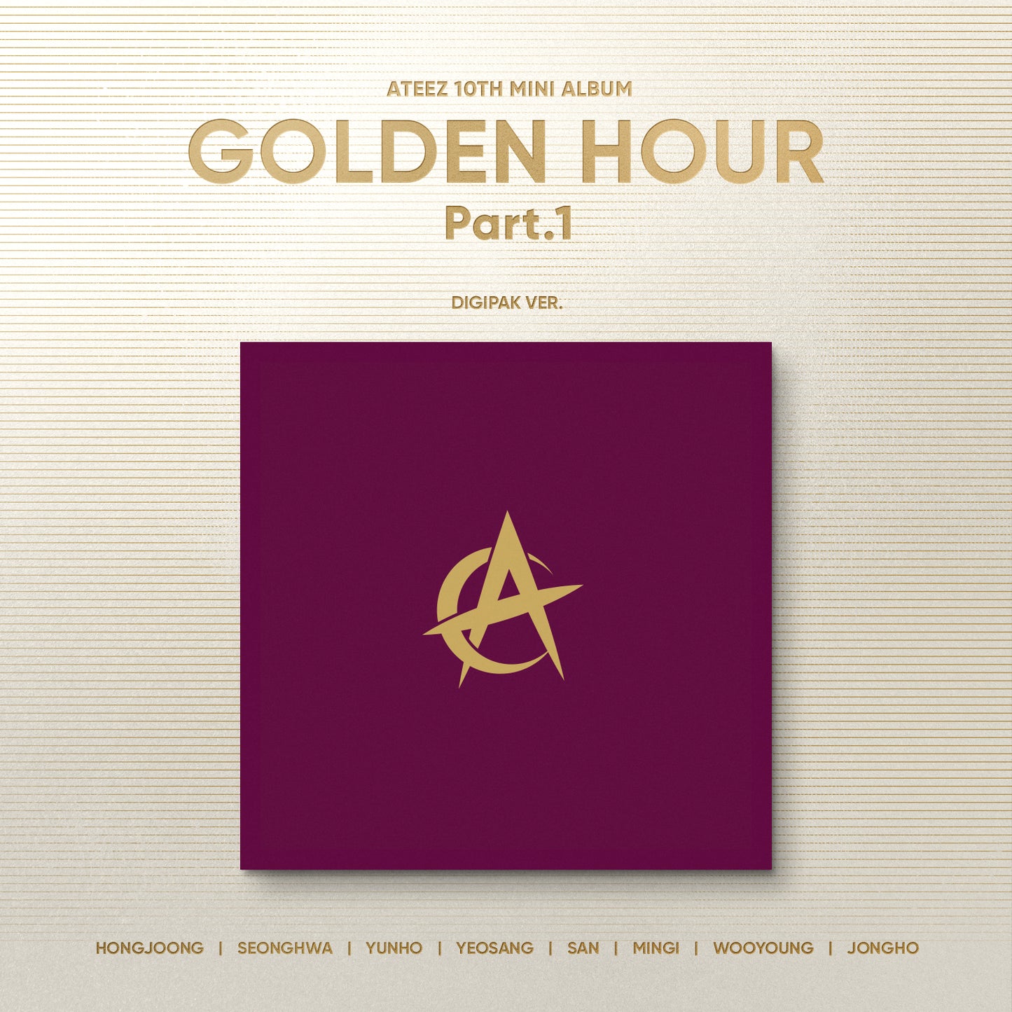ATEEZ 에이티즈 - 10th Mini-Album 'GOLDEN HOUR : Part 1' (Digipak Version) (Korea Ver.)