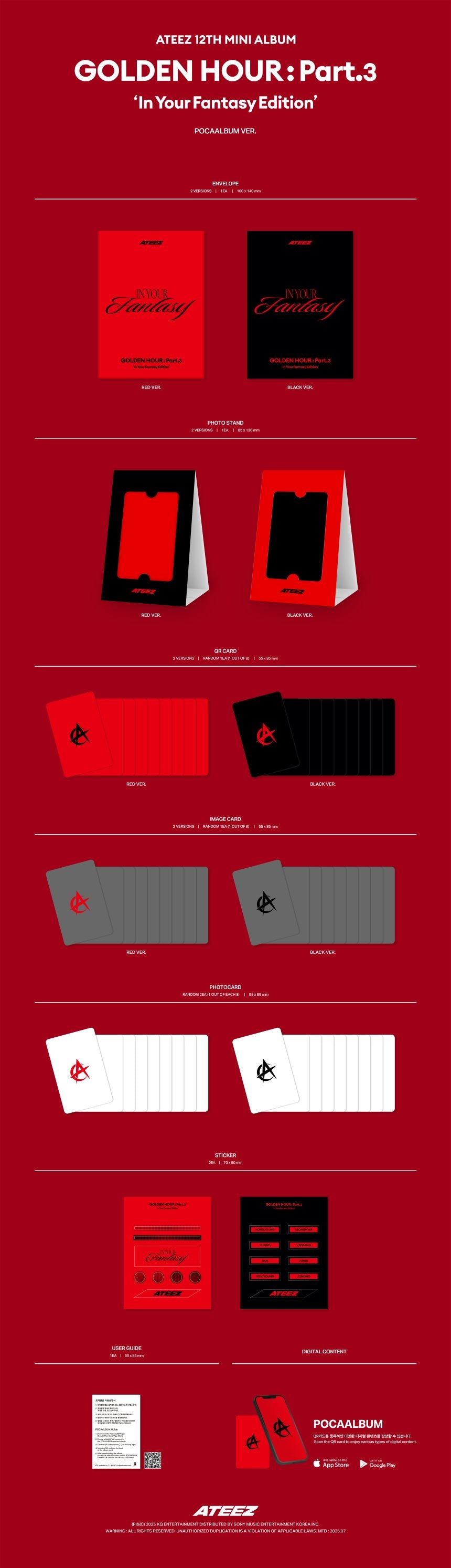 ATEEZ - GOLDEN HOUR : Part 3 'In Your Fantasy Edition' (POCAALBUM Version)