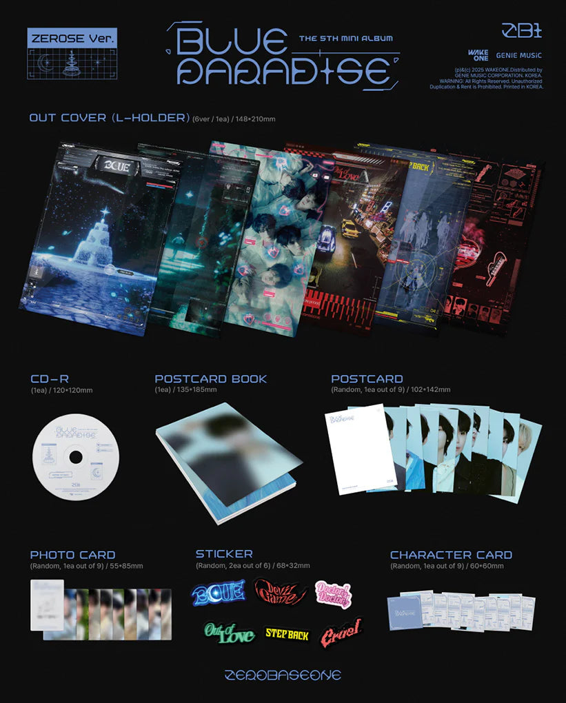 ZEROBASEONE - 5th Mini-Album 'BLUE PARADISE' (ZEROSE Version) (RANDOM)