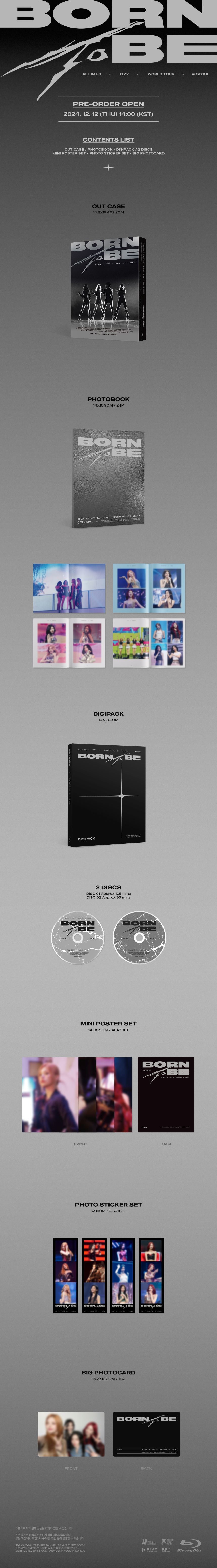 ITZY - 2nd World Tour 'BORN TO BE' in SEOUL (Blu-Ray Version) + POB Photocard Set