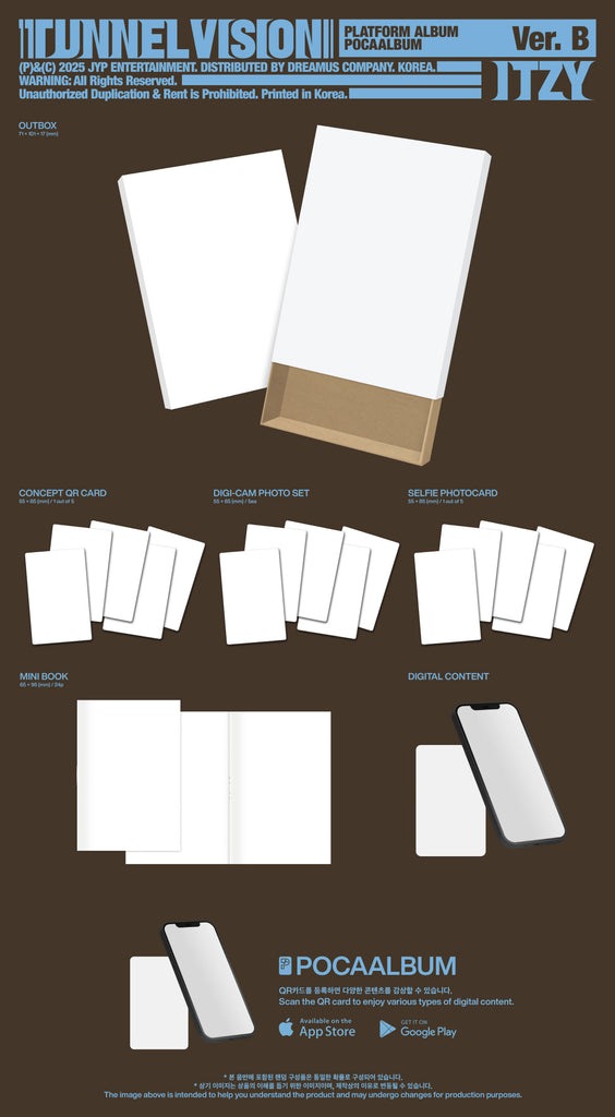 ITZY - 11th Mini Album 'TUNNEL VISION' (POCCALBUM Ver.) + Apple Music Photocard POB