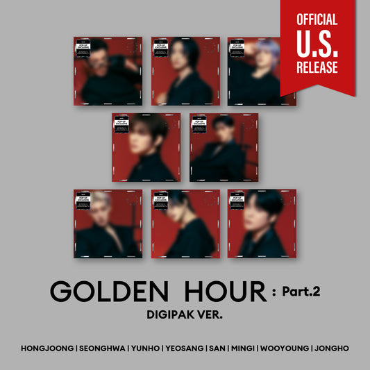 ATEEZ 에이티즈 - 'GOLDEN HOUR : Part 2' (Digipak Version) (US Pop-up Exclusive)