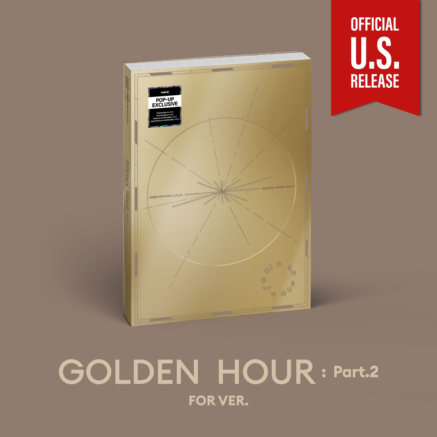 ATEEZ 에이티즈 - 'GOLDEN HOUR : Part 2' (Photobook Version) (US Pop-up Exclusive)