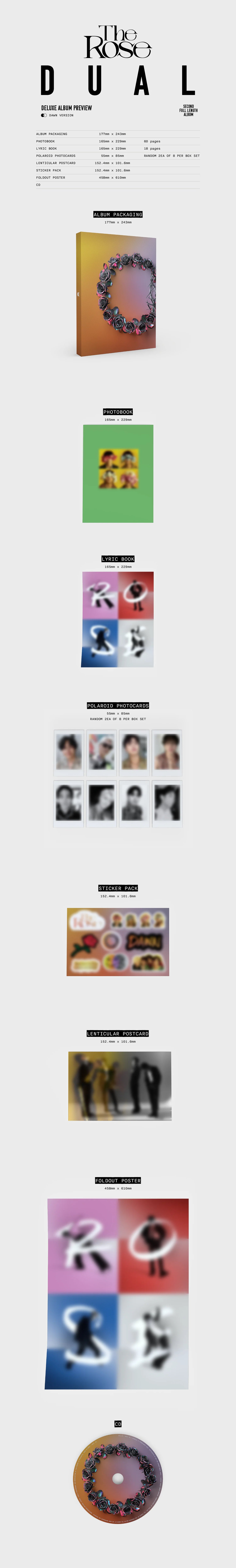 THE ROSE - 2nd Full Album 'DUAL' (Deluxe Box Album) (DAWN Version)