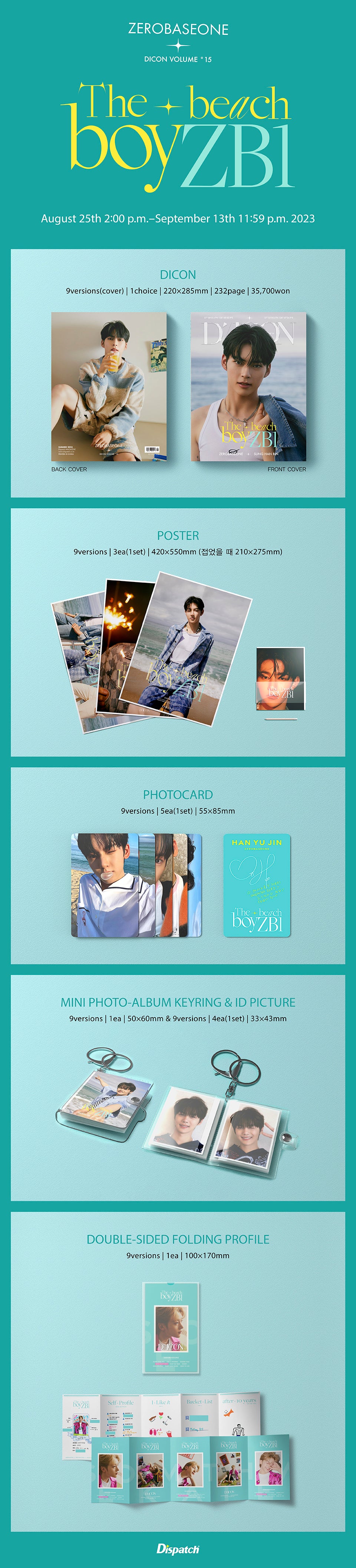 ZEROBASEONE - DICON VOLUME N°15 'The beach boy ZB1' (Member Version)