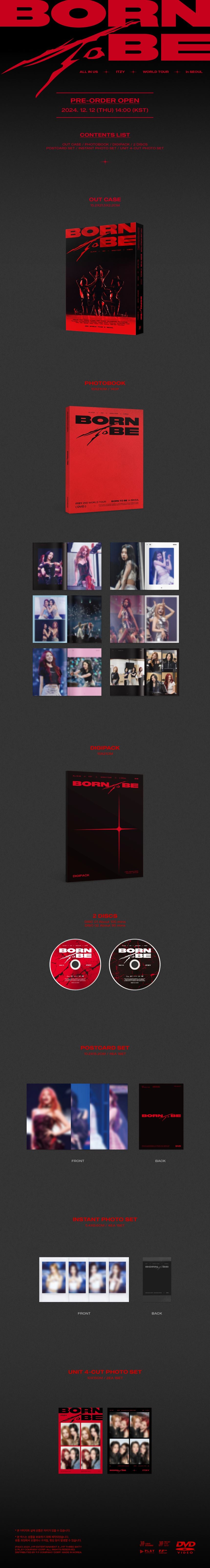 ITZY - 2nd World Tour 'BORN TO BE' in SEOUL (DVD Version) + POB Photocard Set