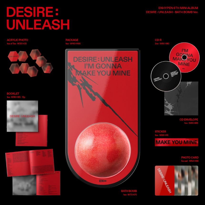 ENHYPEN - 6th Mini Album 'DESIRE: UNLEASH' (BATH BOMB ver.)