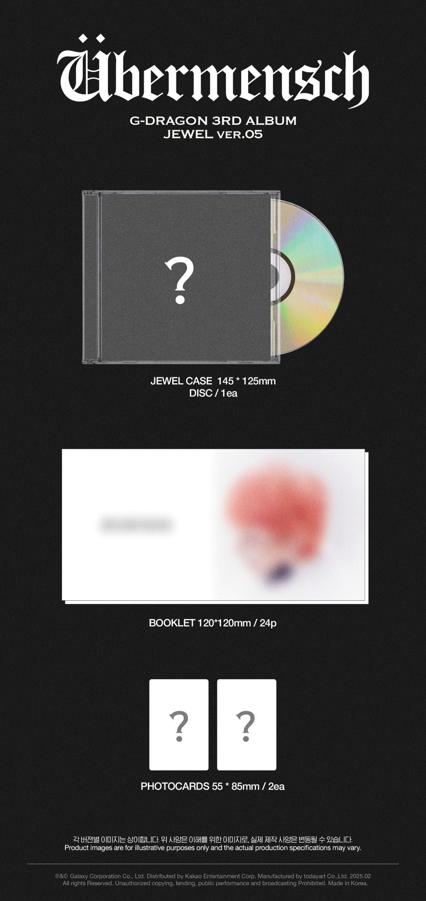 G-DRAGON - 3rd Album 'Übermensch' (JEWEL Version) + Apple Music POB Photocard