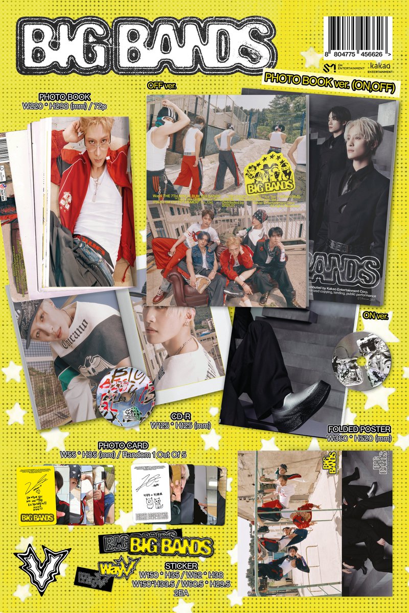 WAYV - 7th Mini-Album 'Big Bands' (Photobook Ver.)+ Apple Music Photocard POB