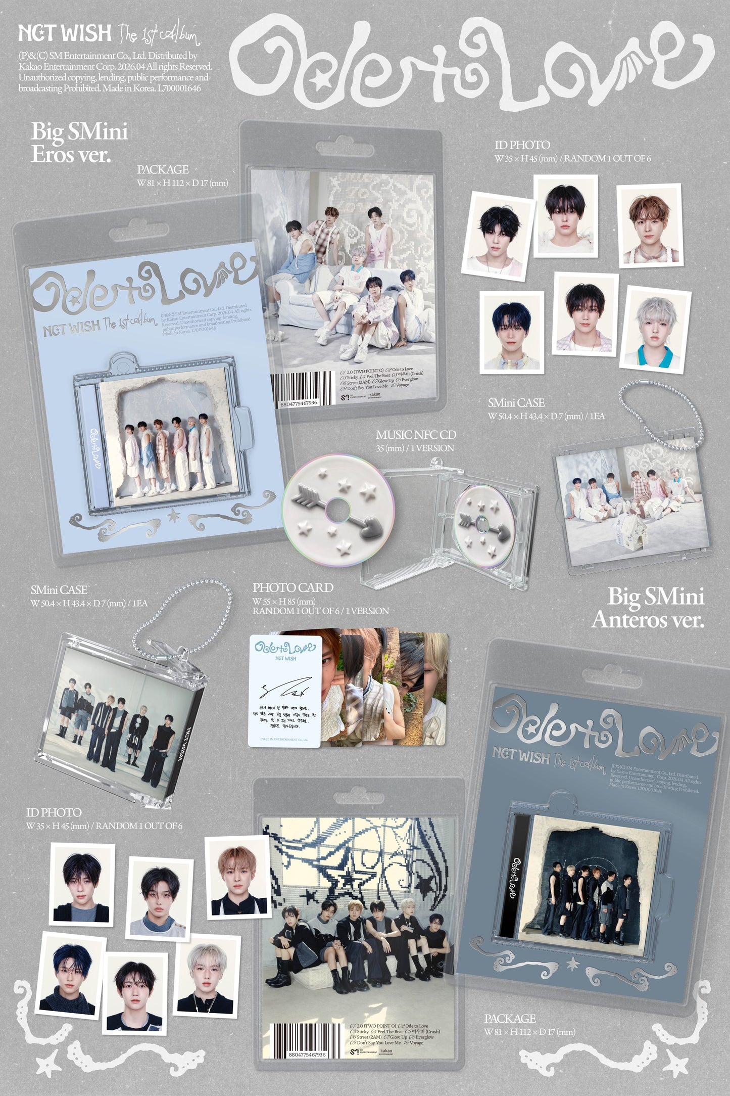 NCT WISH - 1st Album 'Ode to Love' (Big SMini ver.) SMART Album