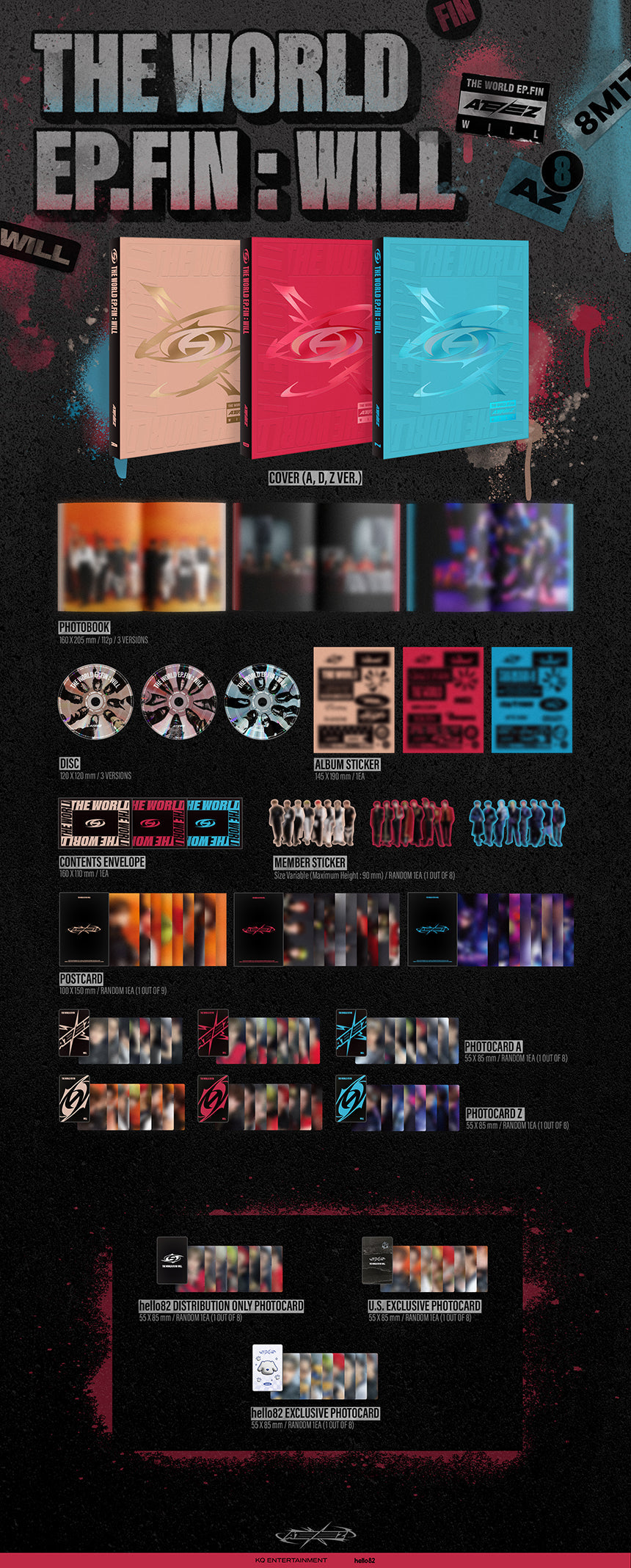 ATEEZ 에이티즈 - 10th Mini-Album 'THE WORLD EP.FIN : WILL' (US Version) (Pop-up Exclusive)