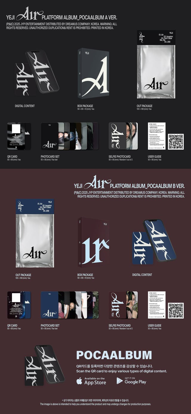 ITZY - YEJI - 'Air' (Platform_POCAALBUM Version) + Apple Music POB Photocard