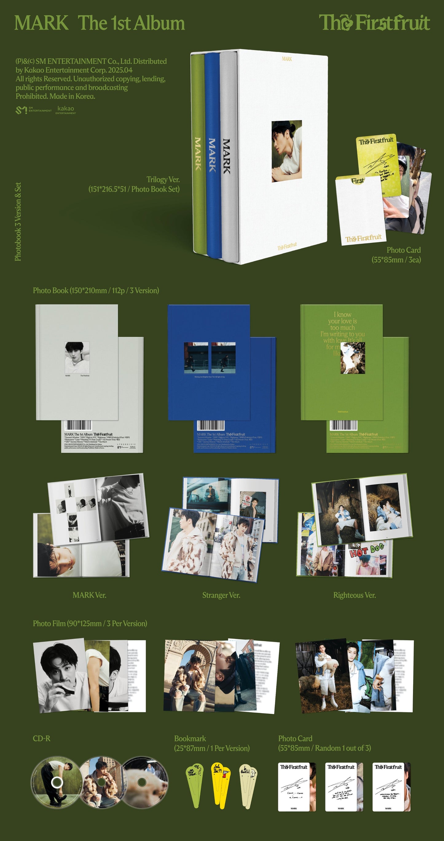 NCT - MARK - 1st Album 'The Firstfruit' (Photobook Version) + Apple Music POB Photocard