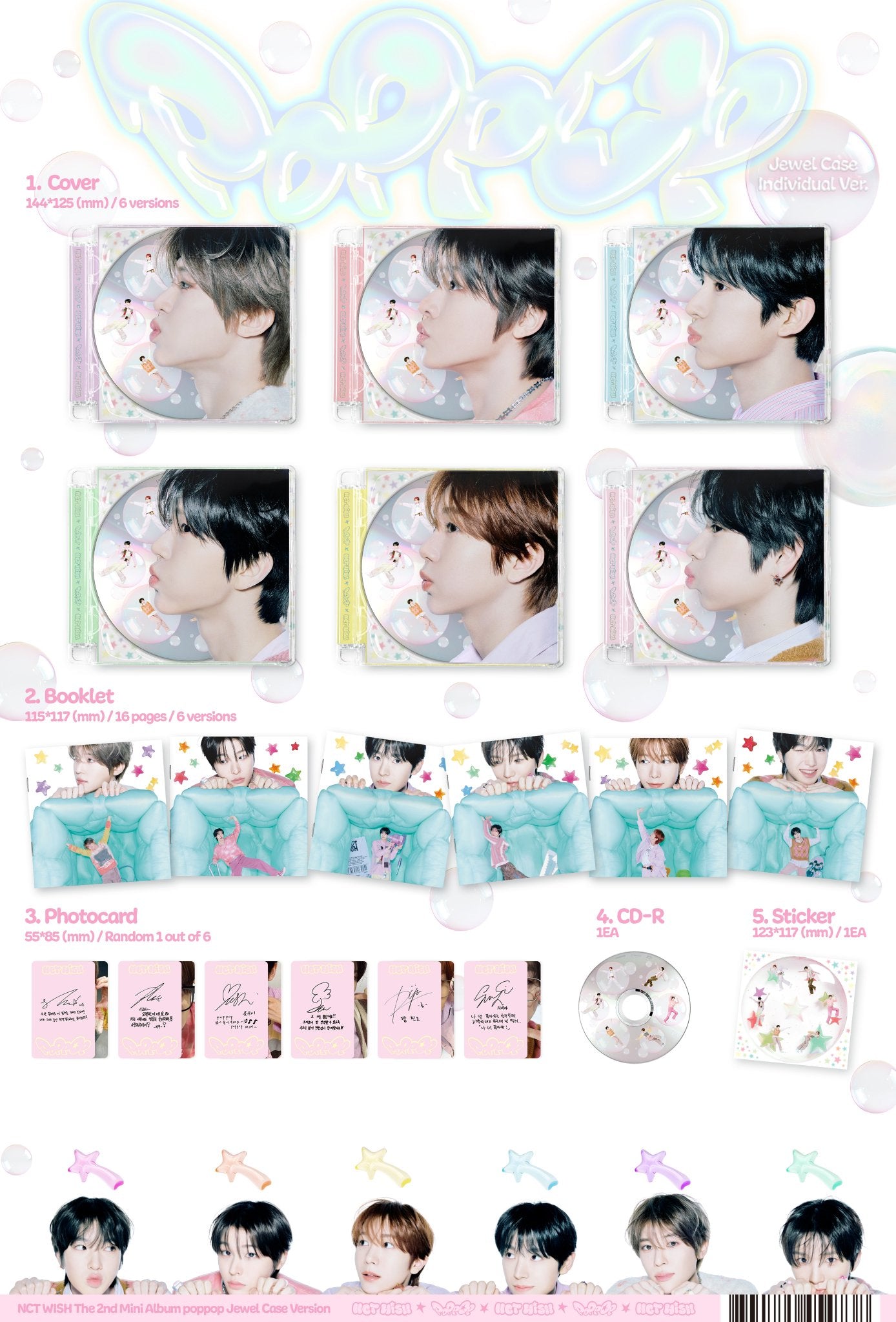 NCT WISH - 2nd Mini-Album 'poppop' (Jewel Case Version)
