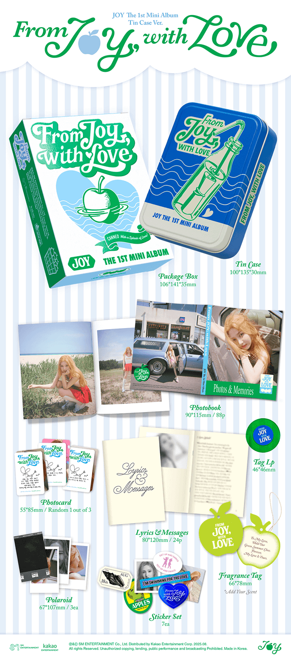 Red Velvet - JOY - 1st Mini Album 'From JOY, with Love' (Tin Case Version)