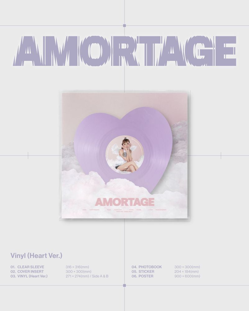 BLACKPINK - JISOO - Mini-Album 'AMORTAGE' (Vinyl) (Heart Version)