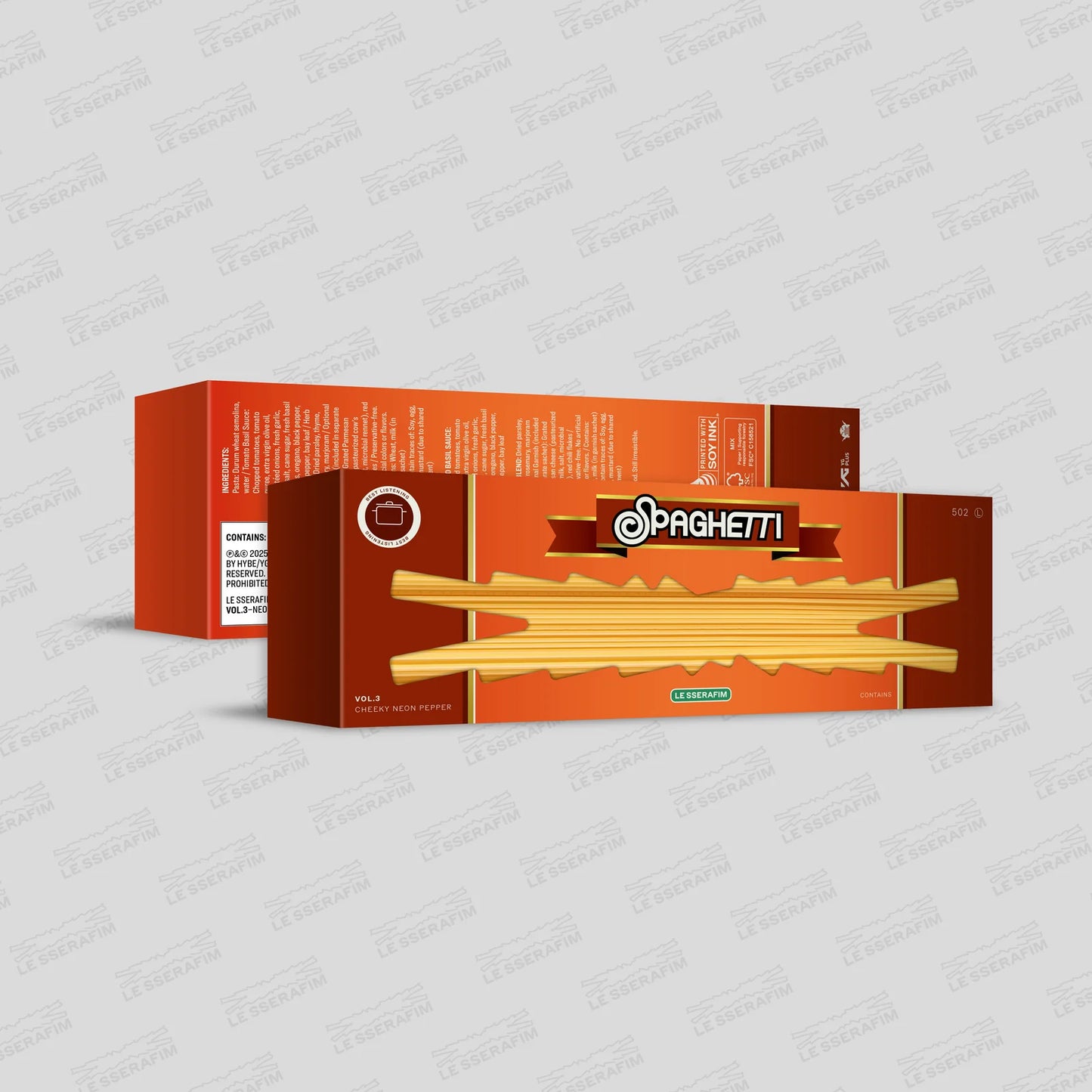 LE SSERAFIM - 1st Single Album 'SPAGHETTI' (Standard ver.) + Apple Music Selfie Photocard POB