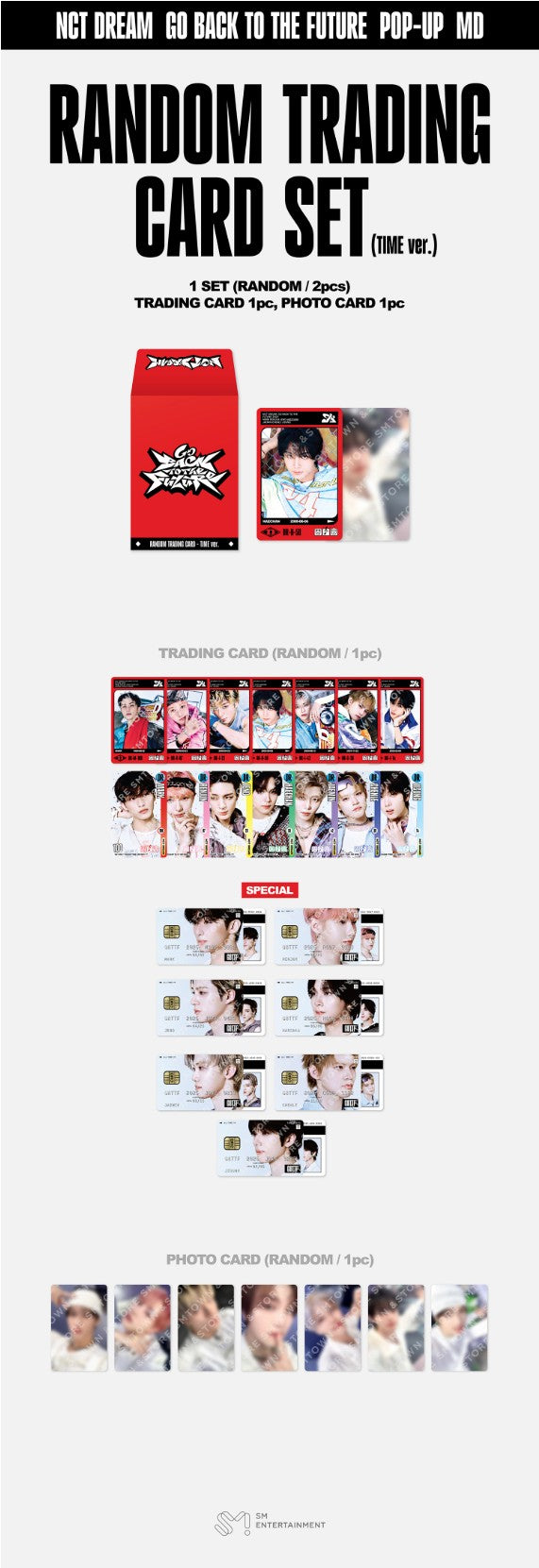 NCT DREAM - 2025 NCT DREAM POP-UP 'TIME RIDERS' MD - Random Trading Card Set (TIME ver.)