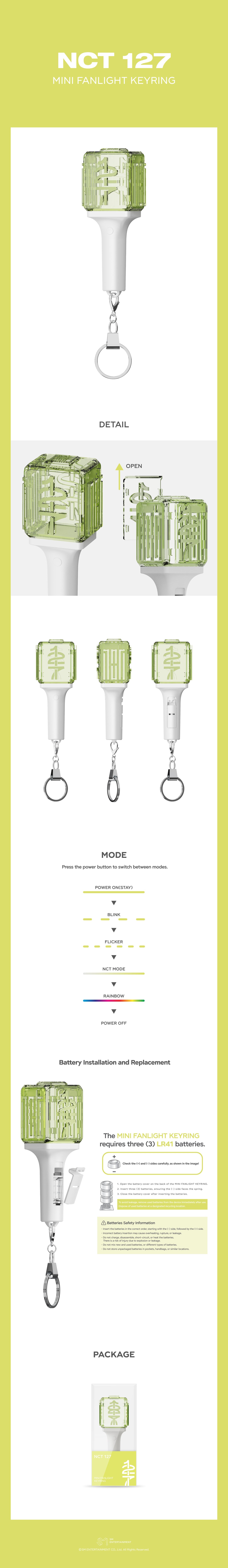NCT 127 - Mini Fanlight Keyring