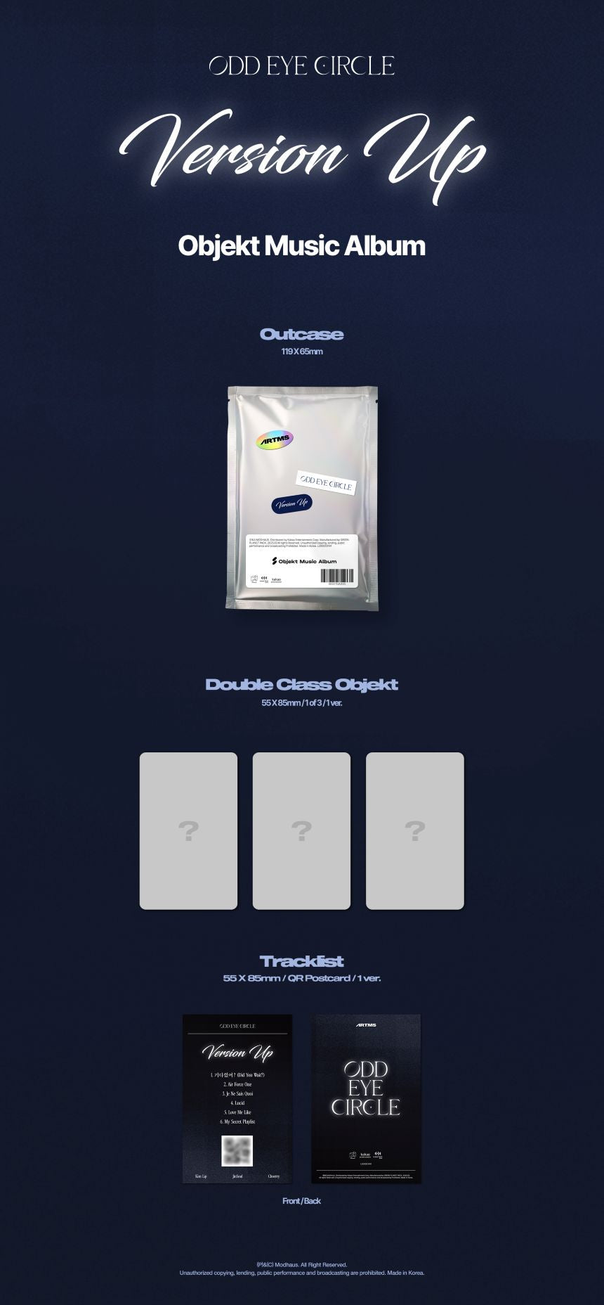 ARTMS - ODD EYE CIRCLE - Mini-Album 'Version Up' (Objekt Music Album'