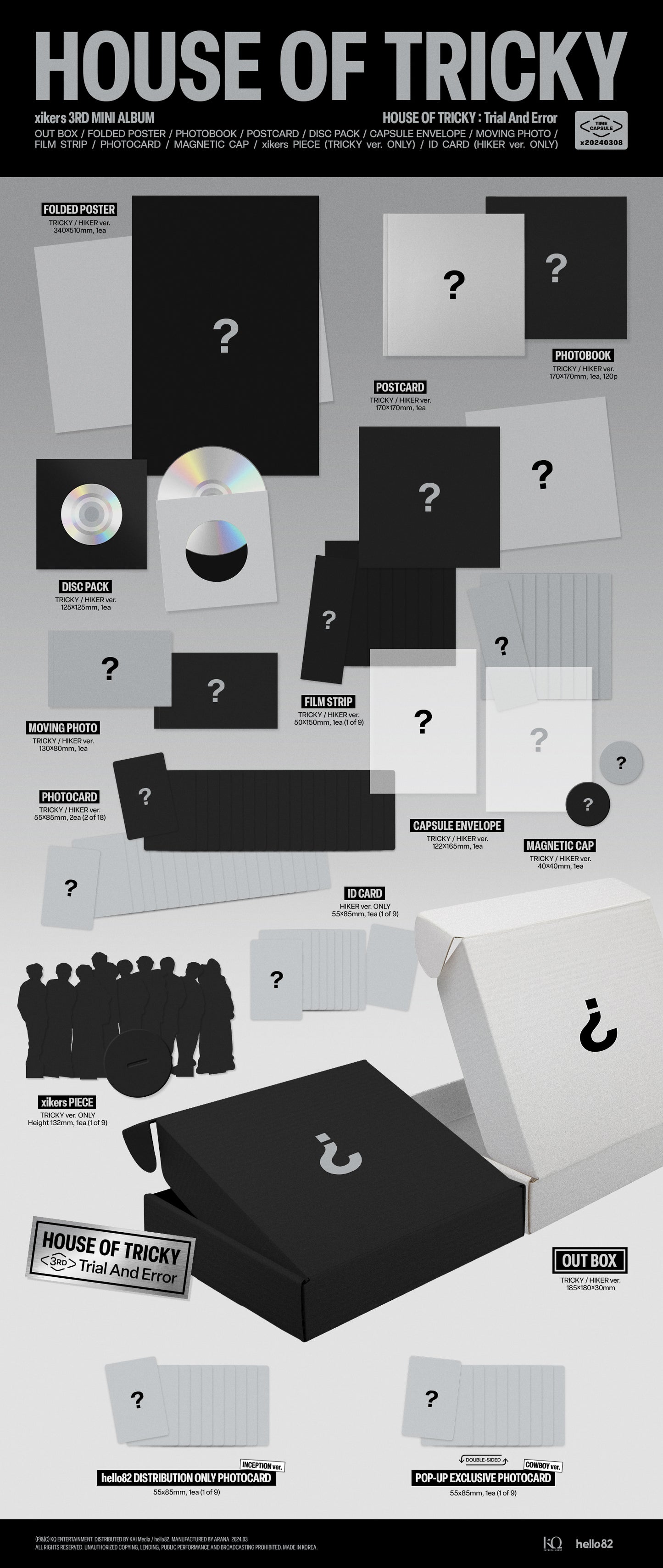 xikers - 3rd Mini-Album 'HOUSE OF TRICKY: Trial and Error' (US Version) (Pop-up Exclusive)