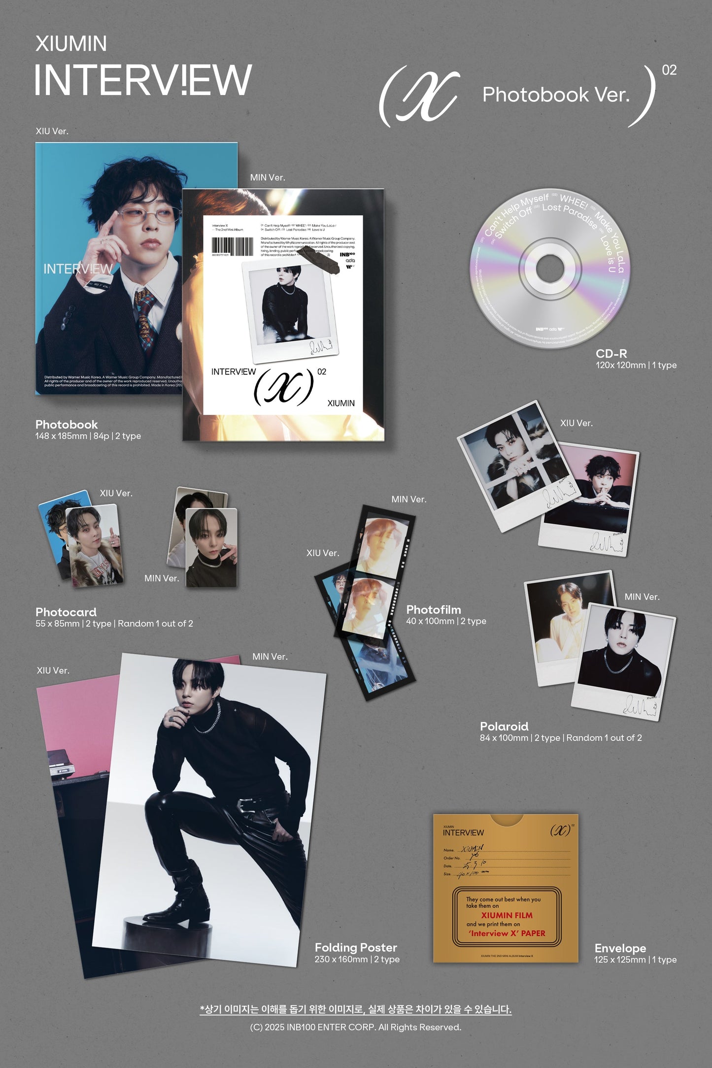 EXO - XIUMIN - 'Interview X' (Photobook Version) + Apple Music POB Photocard