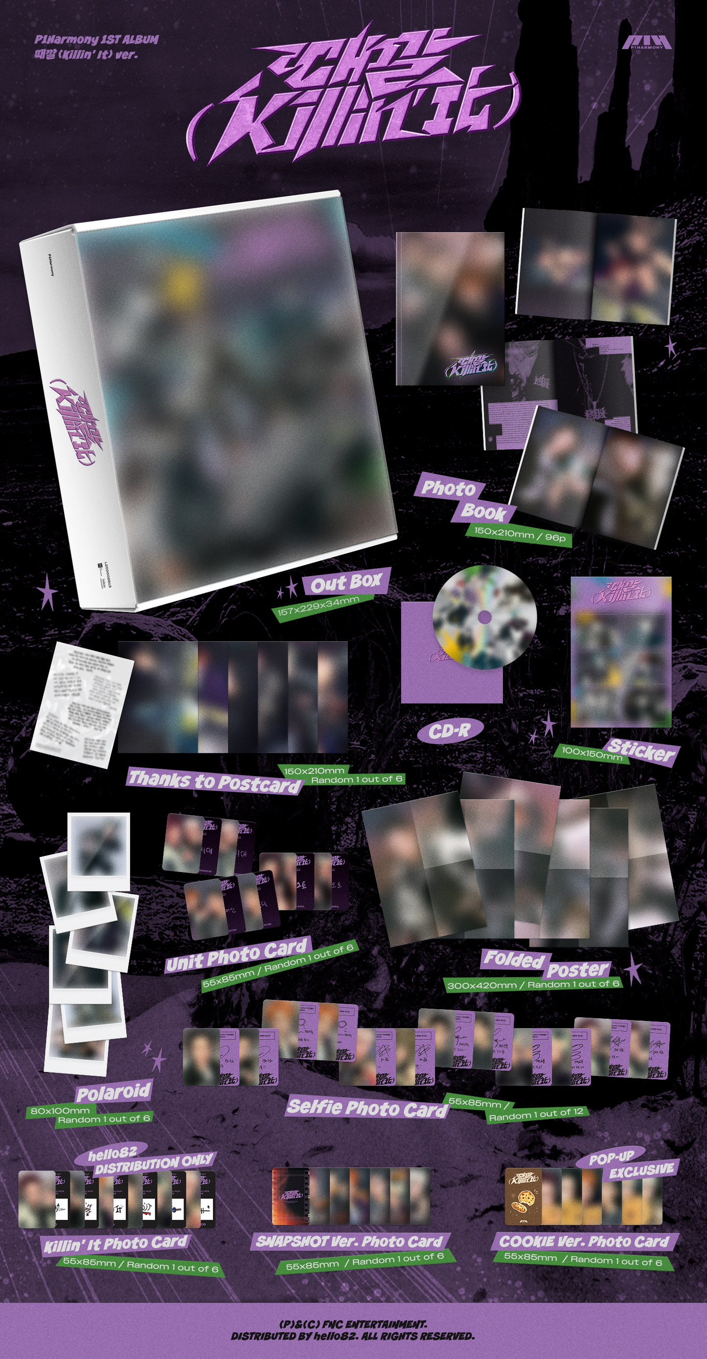 P1Harmony - 1st Album 'Killin' It' (Box Set) (Pop-up Exclusive)