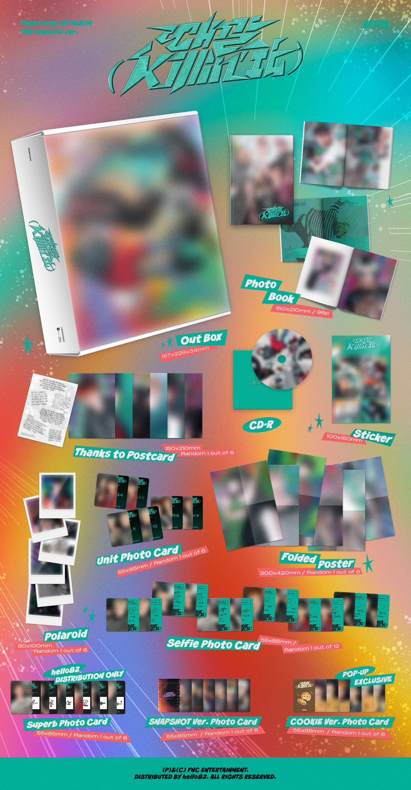 P1Harmony - 1st Album 'Killin' It' (Box Set) (Pop-up Exclusive)