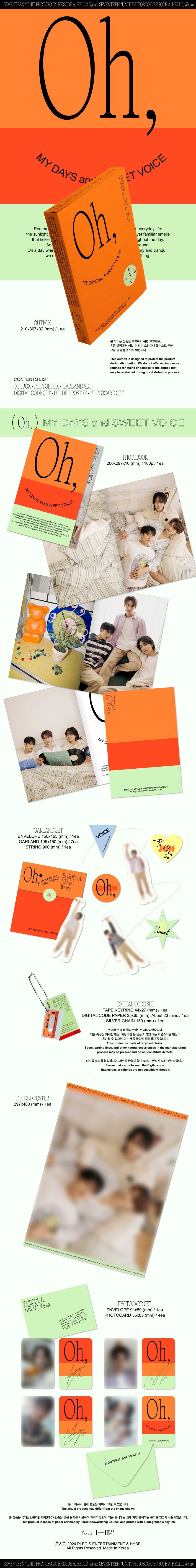 Seventeen - Episode A & B: Oh, My Days and Sweet Voice (Digital Code) + Apple Music POB Bookmark