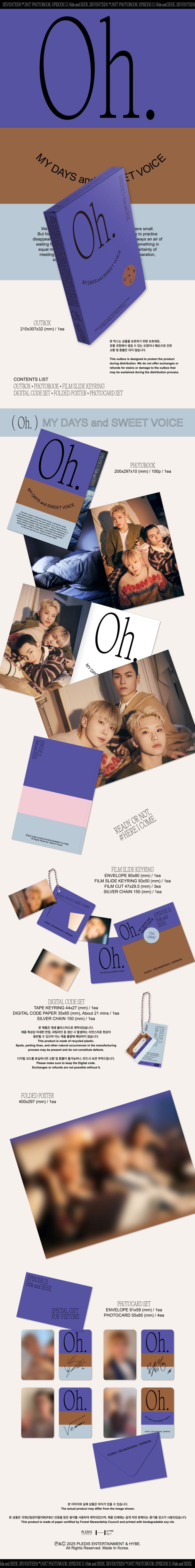 Seventeen - Episode C & D: Oh, My Days and Sweet Voice (Unit Photobook + Digital Code