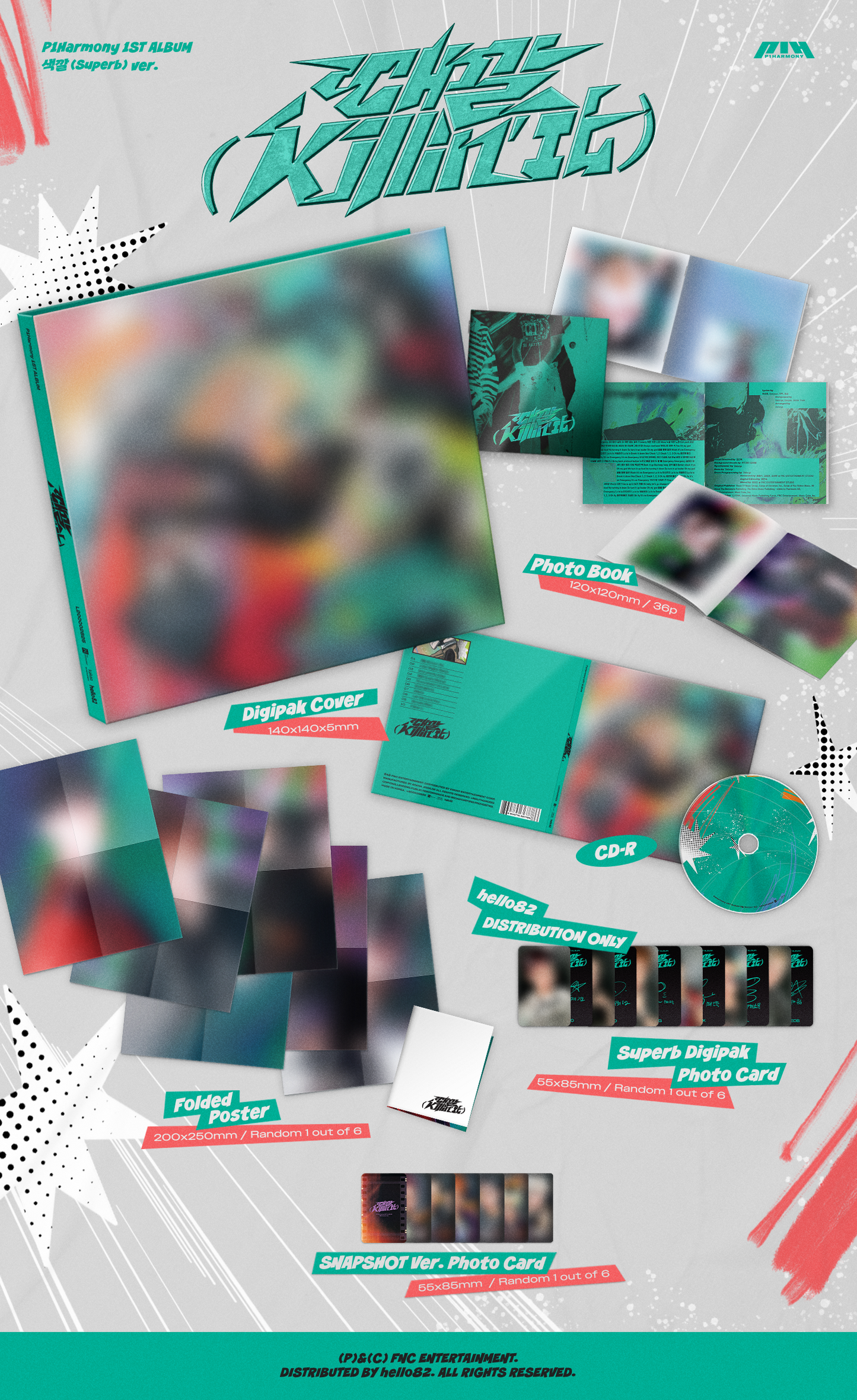 P1Harmony - 1st Album 'Killin' It' (Digipak) (US Version)