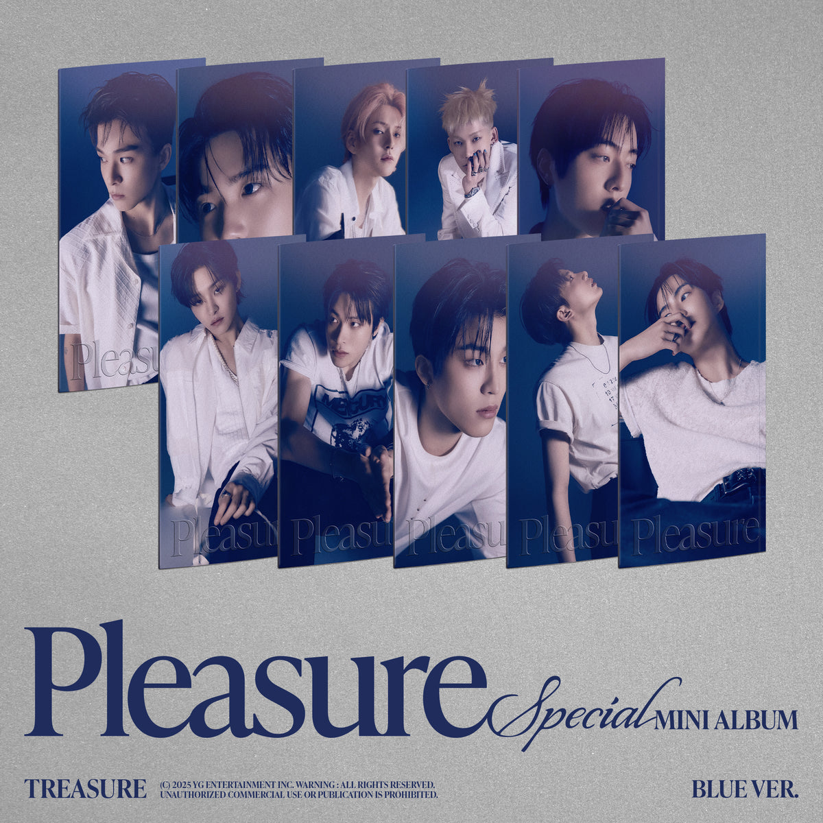 TREASURE - Special Mini-Album 'PLEASURE' (Blue Version) + Soundwave POB Photocard