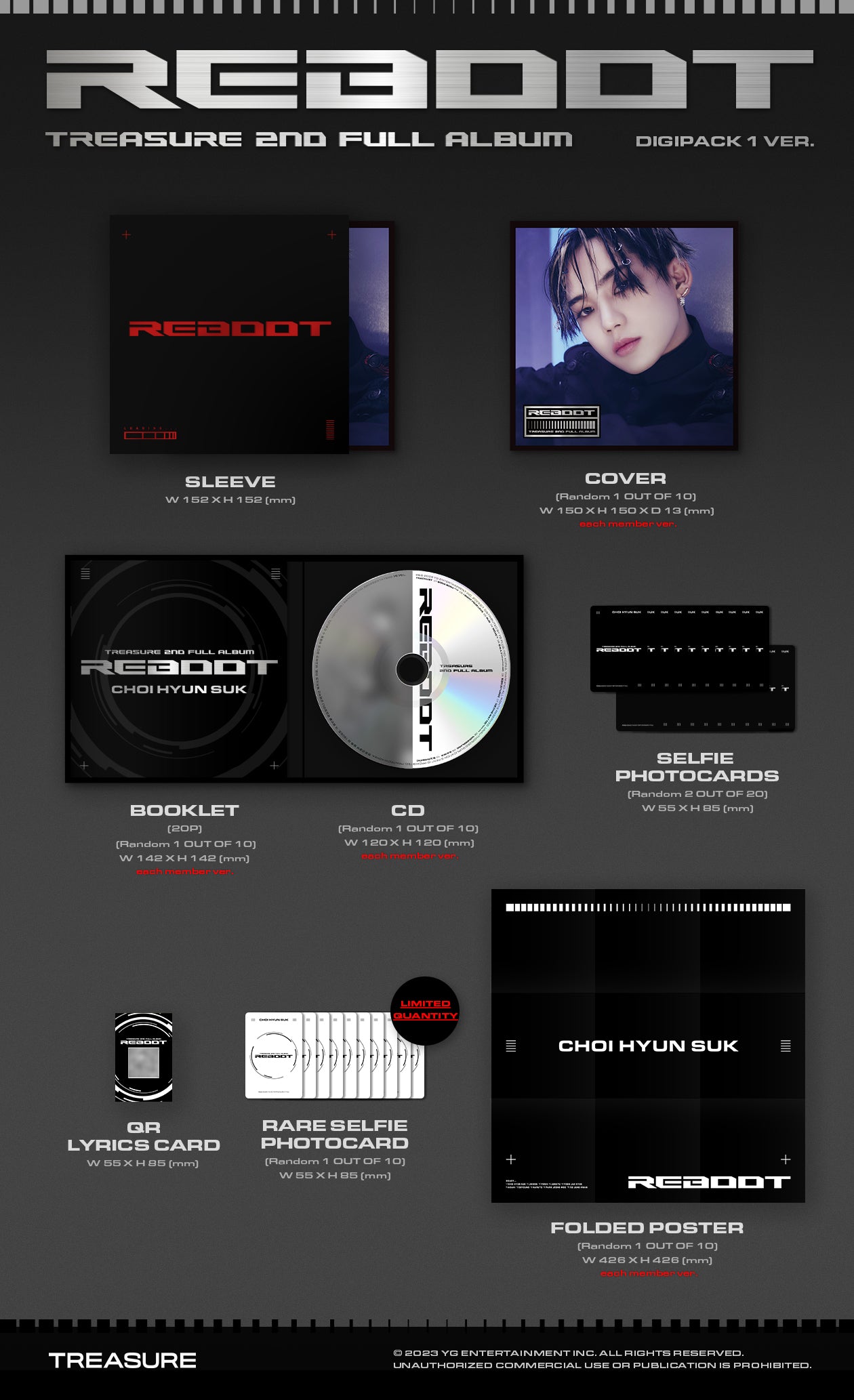 TREASURE - 2nd Full Album 'REBOOT’ (Digipak Version)