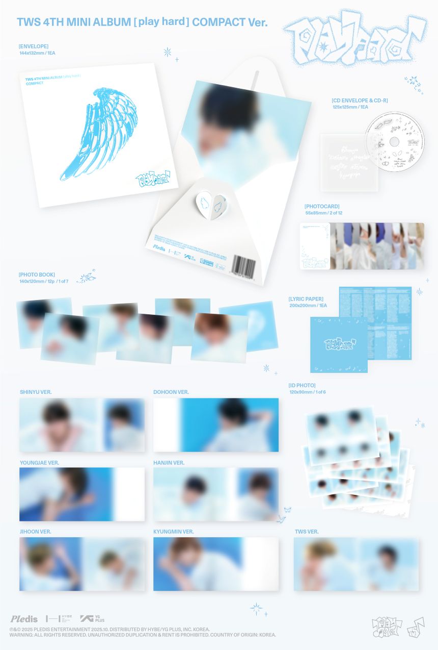 TWS - 4th Mini Album 'play hard' (COMPACT ver.) + Apple Music Photocard POB