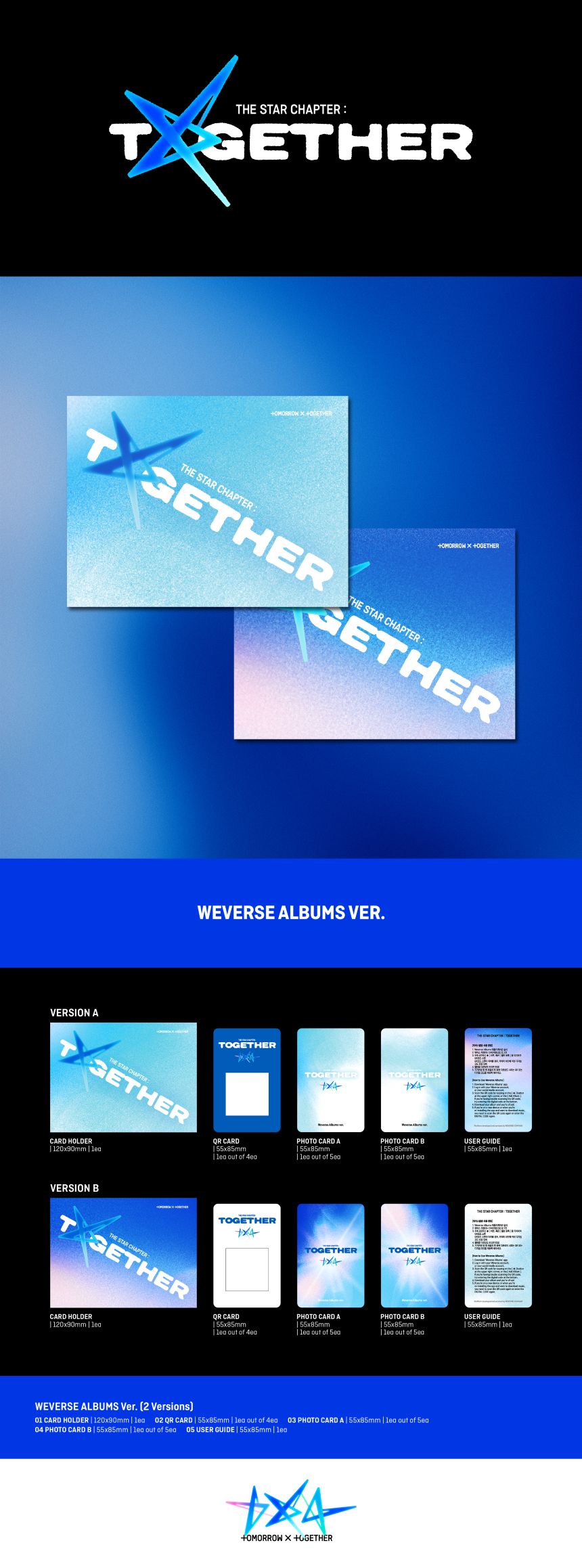 TXT - 'The Star Chapter: TOGETHER' (Weverse Album Ver.) + SOUNDWAVE Logo Stamp Sticker POB