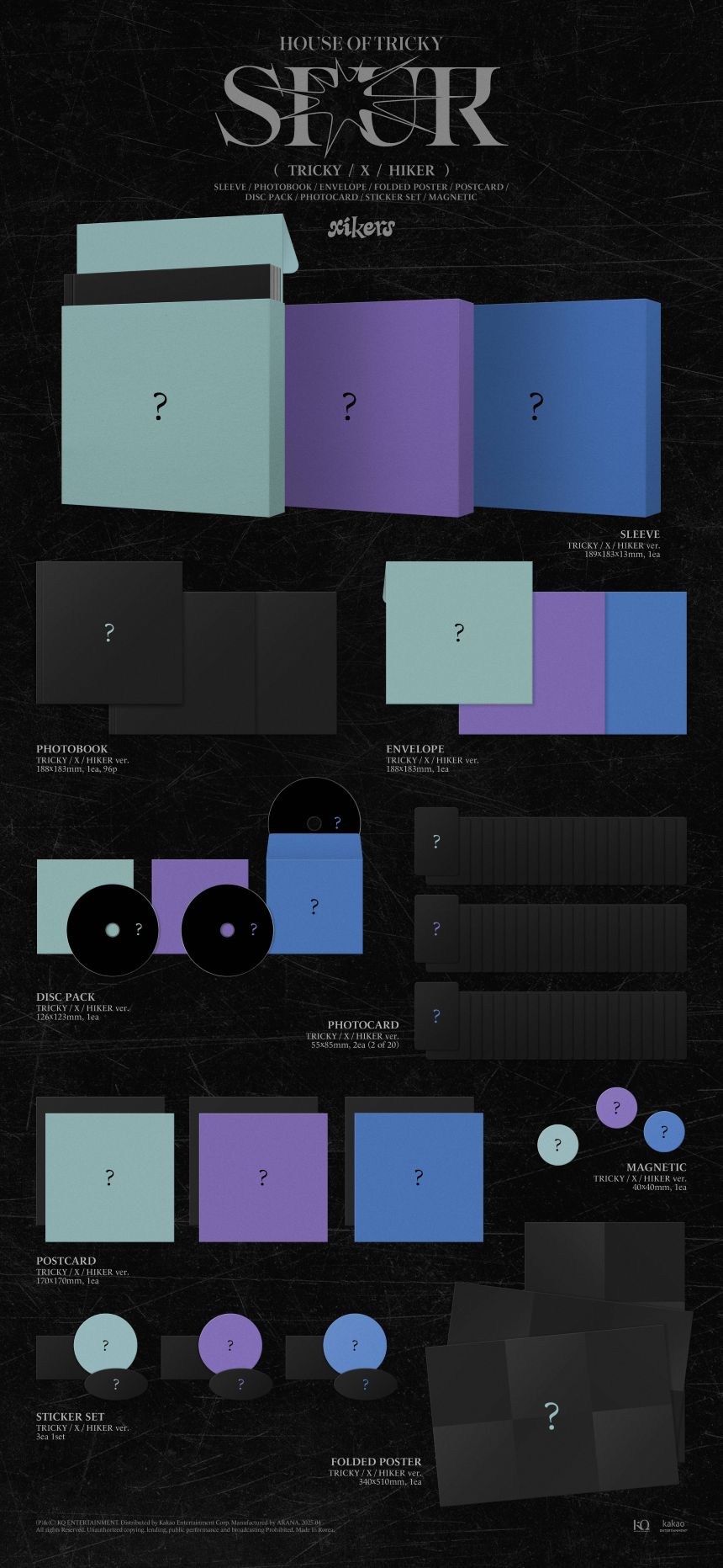 xikers - 5th Mini-Album 'HOUSE OF TRICKY: SPUR' + Apple Music POB Photocard