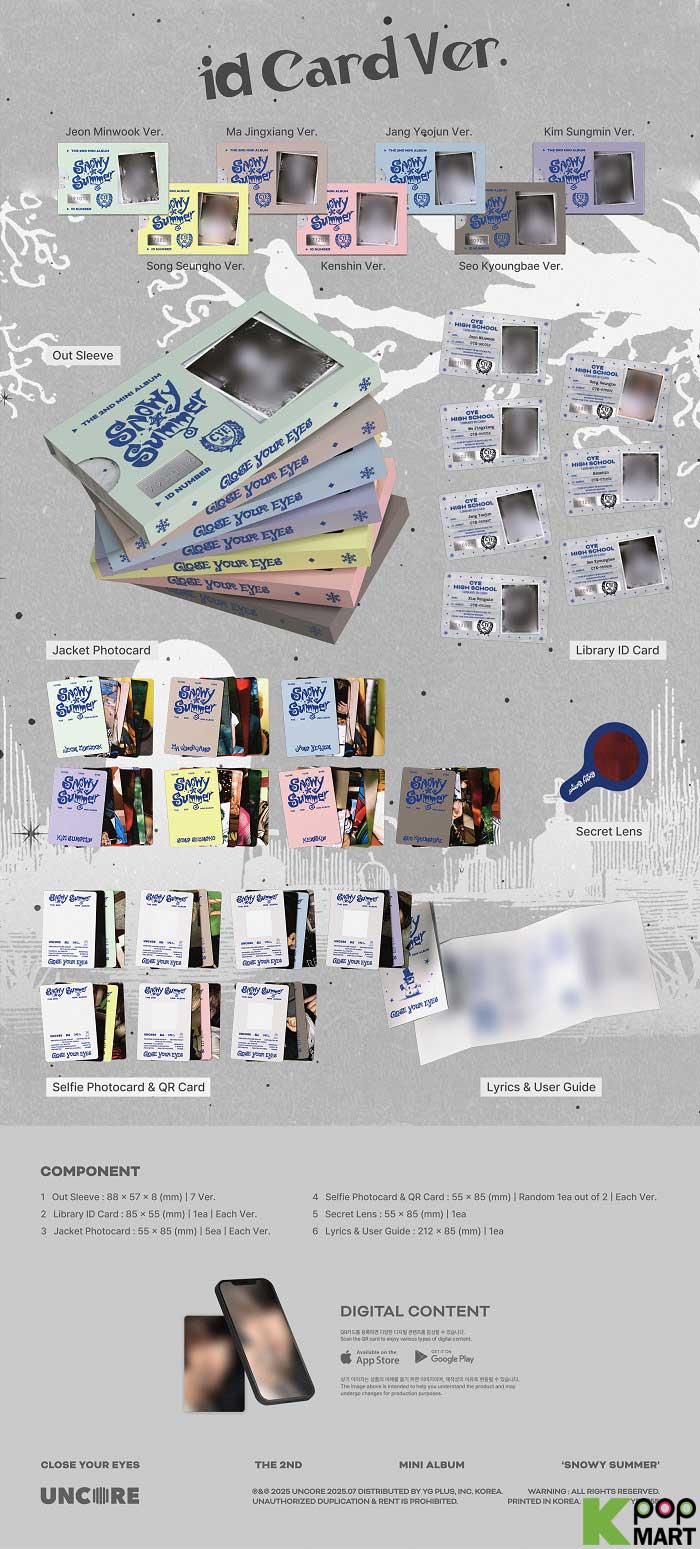 CLOSE YOUR EYES - 2nd Mini Album 'Snowy Summer' (ID Card Ver.) (POCAALBUM)
