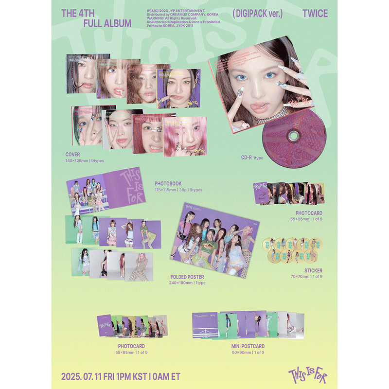 TWICE - 4th Album 'This is For' (Digipack Version)