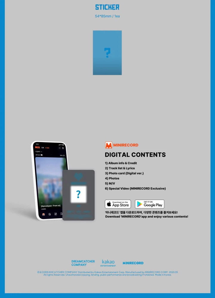 Dreamcatcher 드림캐쳐 - 8th Mini-Album 'Apocalypse : From us' (Platform Version)