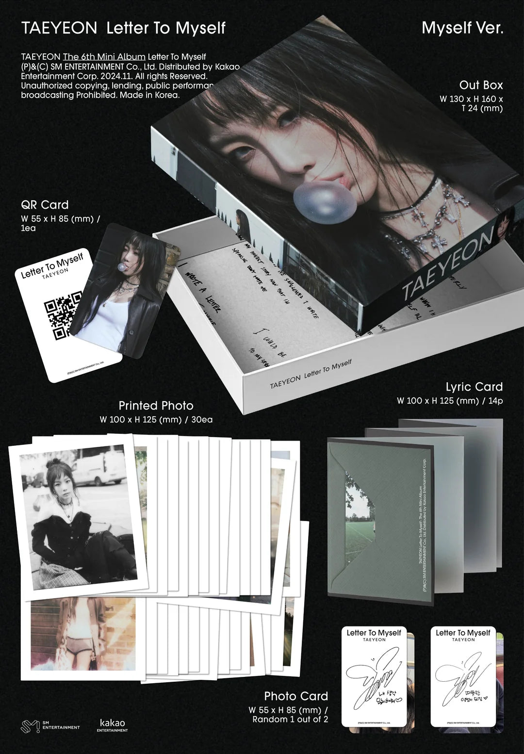 TAEYEON - 6th Mini-Album 'Letter to Myself' (Myself Version)