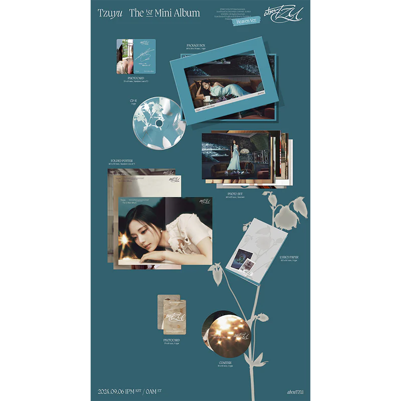 TWICE - TZUYU - 1st Mini-Album 'abouTZU' (Heaven Version) + First Press Only Envelope Set