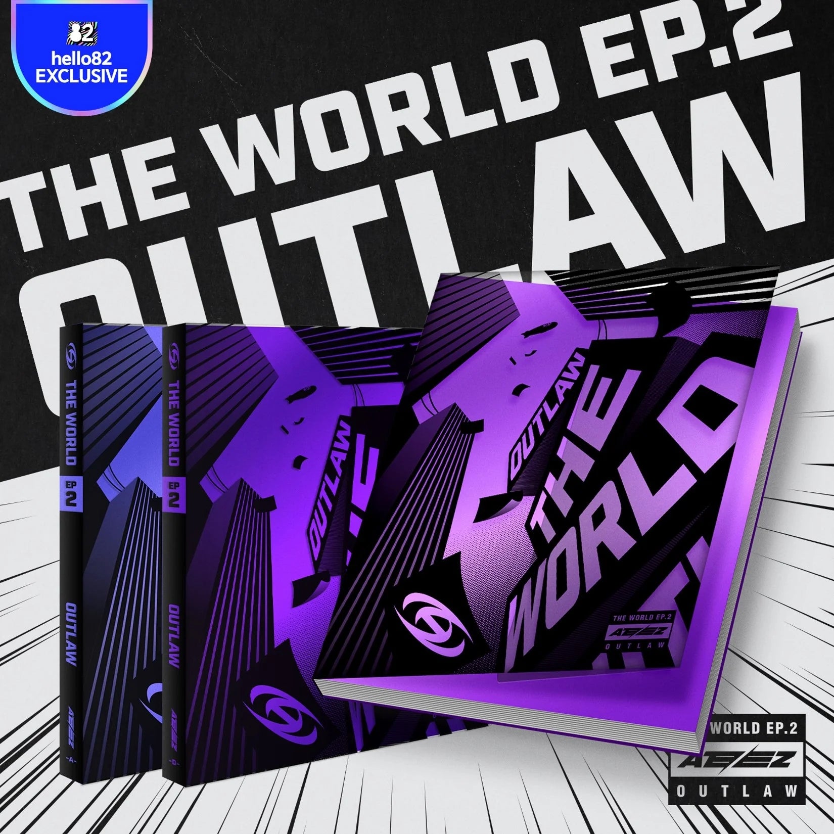 ATEEZ 에이티즈 - 9th Mini-Album 'THE WORLD EP.2 : OUTLAW' (US Version) (Po
